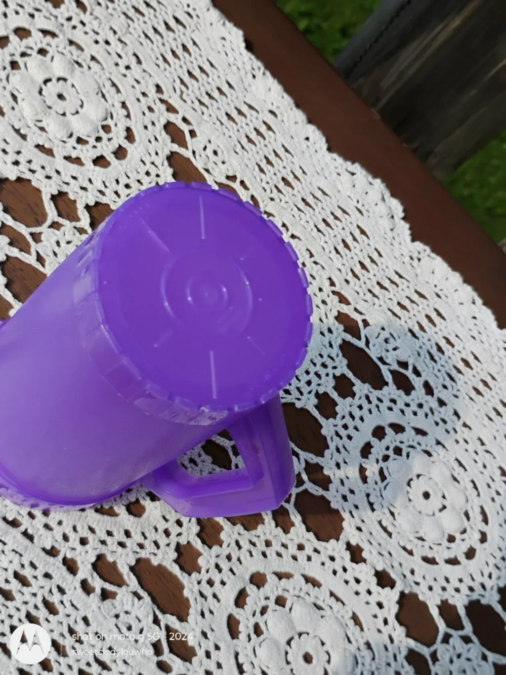 Tupperware Toys grape purple mini party set pitcher with classic push button lid